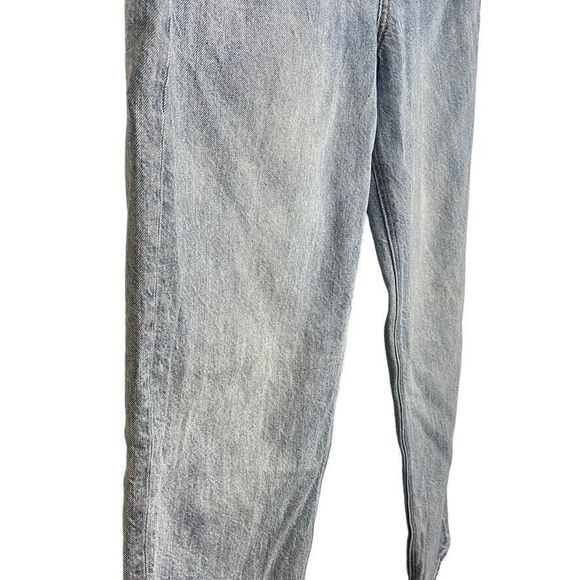 American Eagle Baggy Jean Womens Medium Wash High Rise Blue Jeans sz 10 Long - Picture 3 of 16